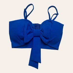 NEW Blue Strap Bow Top